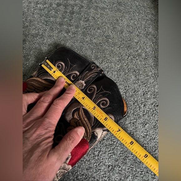 FIRM- Old Gringo 8 B Western Cowboy Boots L639-1 GRACE Embroidered Hearts Wings - Picture 12 of 14